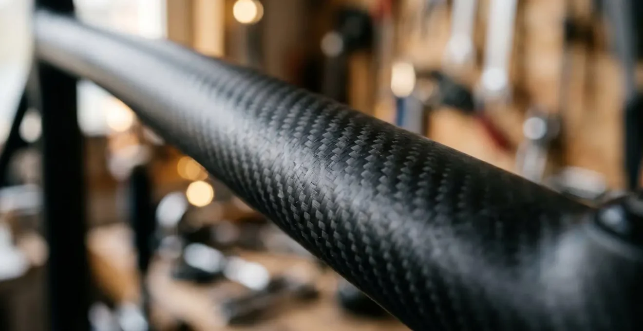 Inspection détaillée d'un cadre de vélo en carbone d'occasion pour détecter les fissures et défauts